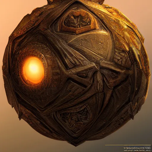 Prompt: A richly detailed realistic fantasy digital art of a dragon orb by Markus Neidel, krita masterpiece trending on artstation