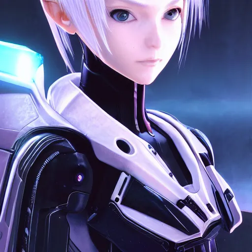 Image similar to portrait of female android by Tetsuya Nomura, 4k