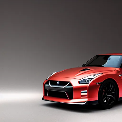 Image similar to a 2 0 4 3 nissan gt - r, product photo, epic lighting, octane render