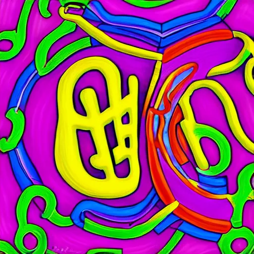 Image similar to musical notes emanating from a bongo drum, digital art, highly detailed, high quality, bright colors,