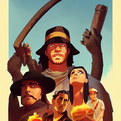 Image similar to face icon stylized minimalist raiders of the lost ark 1 9 8 1, loftis, cory behance hd by jesper ejsing, by rhads, makoto shinkai and lois van baarle, ilya kuvshinov, rossdraws global illumination