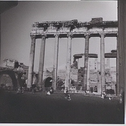 Image similar to Roman Empire, photograph, 1970s Rome, modern Roman Empire, alternate history, Polaroid