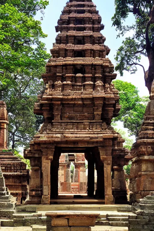 Image similar to ancient hindu temple by i. m. pei