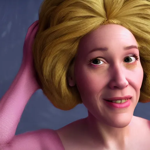 Image similar to john malkovich as a disney princess. highly detailed. hyper real photo. 4 k.