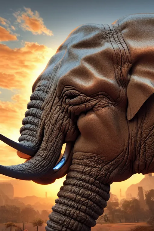 Prompt: cyborg elephant, ultra hd, Painting By Alex Grey , unreal 5, DAZ, hyperrealistic, octane render, dynamic lighting, intricate detail, summer vibrancy, cinematic