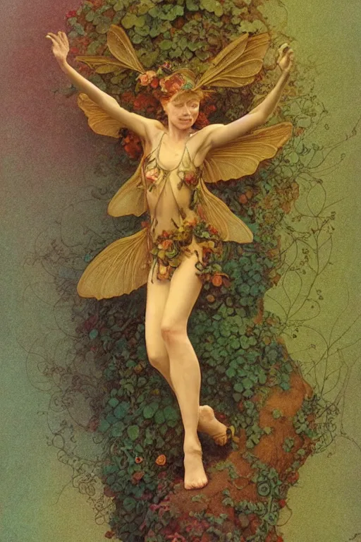 Prompt: full body portrait of a faerie, golden ratio, detailed, rainbowshift, by jean - baptiste monge and maxfield parrish and artgerm