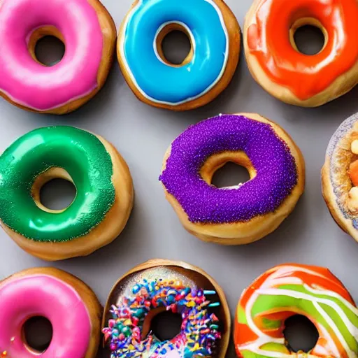 Image similar to a colourful donut