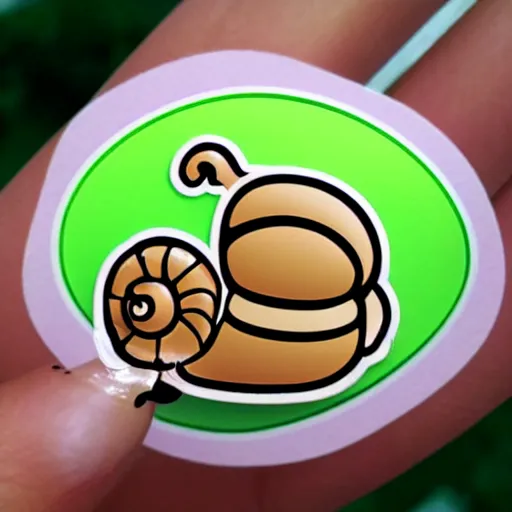 Prompt: cute snail sticker