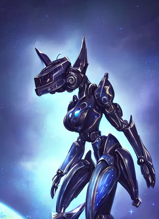 Image similar to cinematic shot, cosmic sized perfectly proportioned stunning beautiful anthropomorphic robot mecha female dragon, space background, larger than galaxies, holding milky way in hands, sleek silver armor, epic proportions, epic size, epic scale, ultra detailed digital art, furry art, macro art, dragon art, giantess art, warframe fanart, furaffinity, deviantart