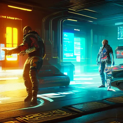 Image similar to Cyberpunk 2077 if it had two more years of development time, in-game screenshot