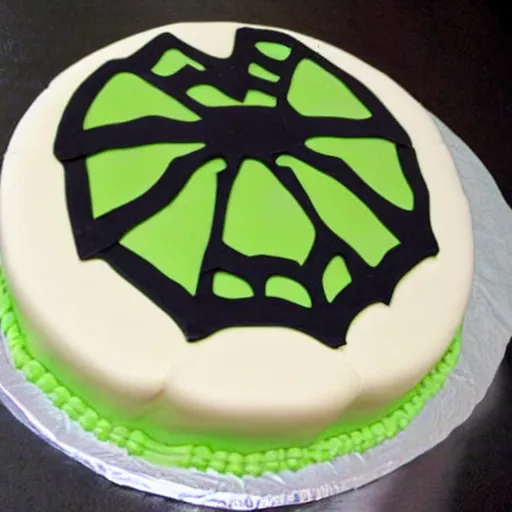 Prompt: spider birthday cake, super hero,