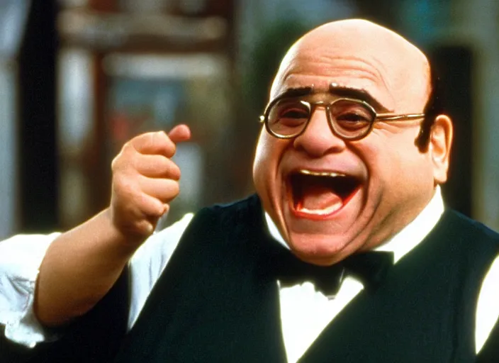 Image similar to film still of Danny Devito as Mini Me from Austin Powers 1999