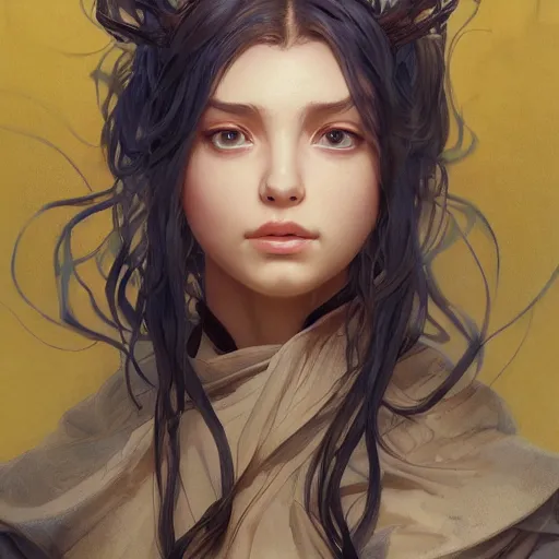 Prompt: winds of winter, au naturel, yellow eyes, hyper detailed, digital art, trending in artstation, cinematic lighting, studio quality, smooth render, unreal engine 5 rendered, octane rendered, concept art, smooth, sharp focus, illustration, art by artgerm and greg rutkowski and alphonse mucha and ian sprigger and wlop and krenz cushart