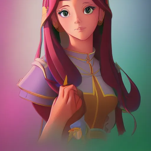 Image similar to a beautiful female princess disney styled character, ultra detailed, sunrise, portrait, coherent, symmetry, trending on artstation, by studio ghibli