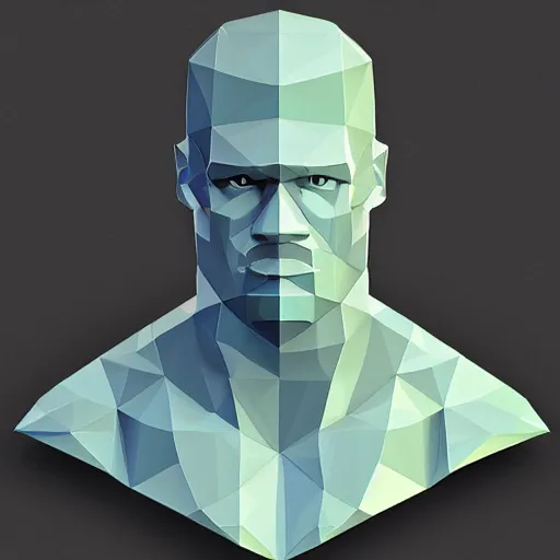 Image similar to Low poly isometric John Cena