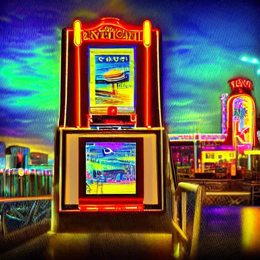 Image similar to Meet me tonight in atlantic city, digital art