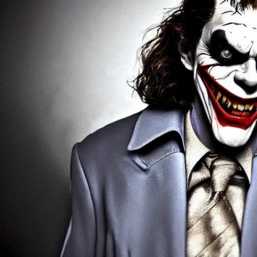 Prompt: willem dafoe as joker from batman, photography, medium - shot