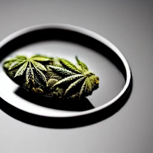 Image similar to a pill that looks like a cannabis leaf