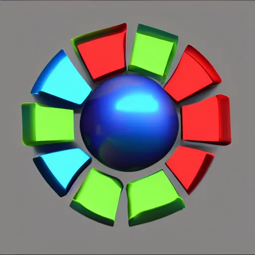 Prompt: 3d colorful rendering of an icon for digital media