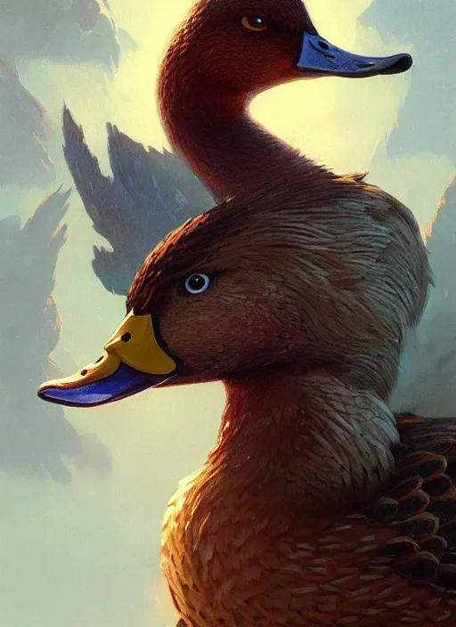 Prompt: highly detailed portrait of a heroic duck in gta v, stephen bliss, unreal engine, fantasy art by greg rutkowski, loish, rhads, ferdinand knab, makoto shinkai and lois van baarle, artgerm, pixar, ilya kuvshinov, rossdraws, tom bagshaw, global illumination, radiant light, detailed and intricate environment