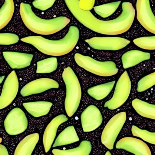 Image similar to avocado banana, psychedelic