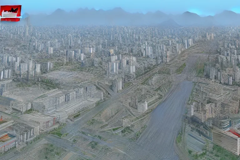 Prompt: Pyongyang if it was a South Korean city, highly detailed, street view