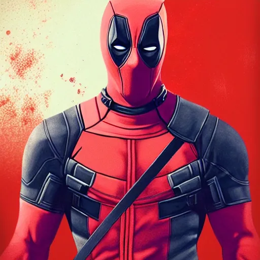 Image similar to a well designed image of Deadpool , detailed , realistic, Artstation, Greg Rutkowski, 8K resolution.