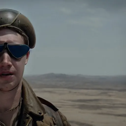 Prompt: Zuckenberg wearing WWII pilot googles in a Mad max movie , 8k hd dof, award-winning photo