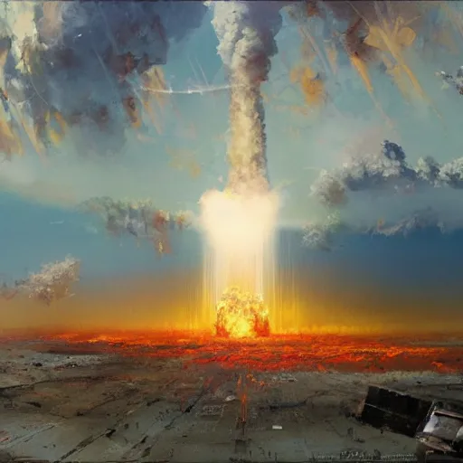 Image similar to a nuclear bomb explosion by craig mullins