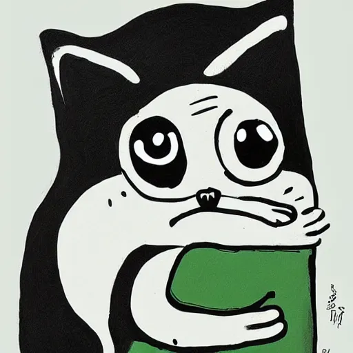 Image similar to cute cat by jean jullien