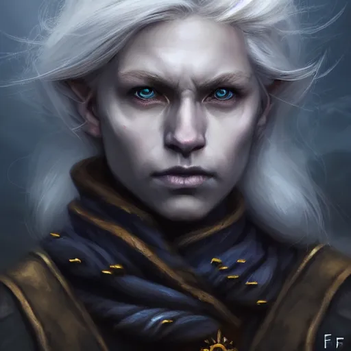 ( hyperrealist dnd nordic drow class portrait on a | Stable Diffusion ...