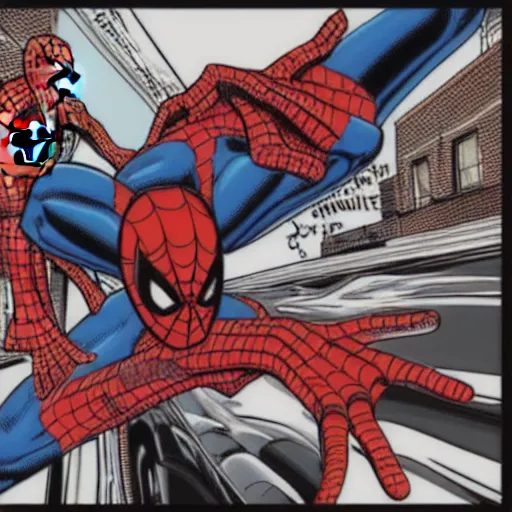 Prompt: spider man meets the beatles, comic, hd, 4 k, intricate detail