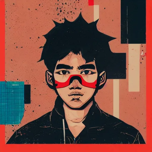 Prompt: Supreme x Akira Profile Picture by Sachin Teng, asymmetrical, Organic Painting , Matte Painting, geometric shapes, hard edges, graffiti, street art,:2 by Sachin Teng:4