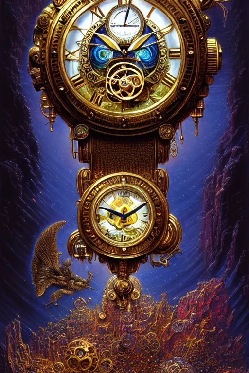 Prompt: intricate crystal tourbillon clocks james gurney, dan luvisi, Petros Afshar, tim hildebrandt, liam wong, Mark Riddick, thomas kinkade, ernst haeckel, dan mumford, trending on artstation, josephine wall, WLOP, cgsociety by Gediminas Pranckevicius, trending on cgsociety and DeviantArt