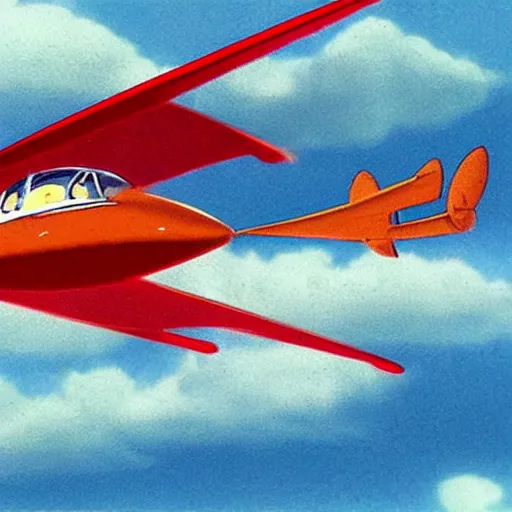 Prompt: “an animation still of a Tempest JN751 flying through the sky in the movie The Rescuers”