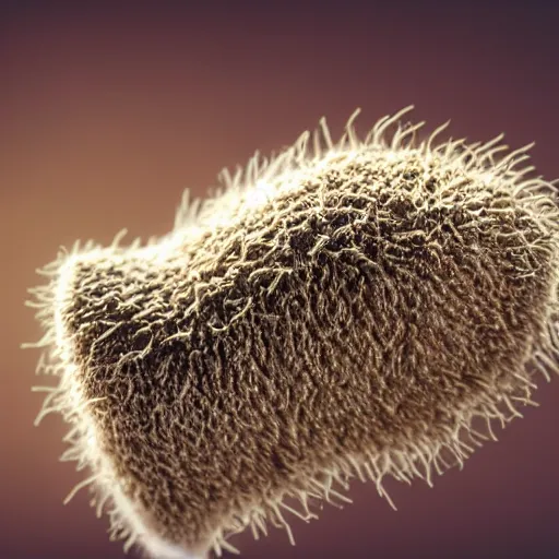 Prompt: macro shot of a dust mite eating a banana, microscope, tilt shift, realistic, photography, scientific