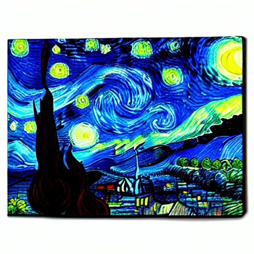 Image similar to a nightsky with a strawberry moon, inspired by starry night, vincent van gogh, 3 d - like