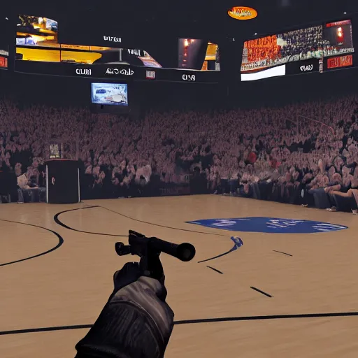 Image similar to first person shooter nba game