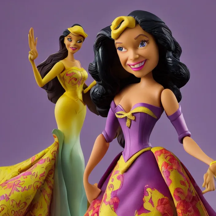 Image similar to disney's encanto, detailed figure of mirabel, first 4 figures, detailed product photo
