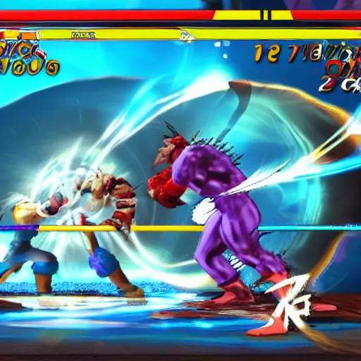 Image similar to in - game screenshot of big floppa fighting game