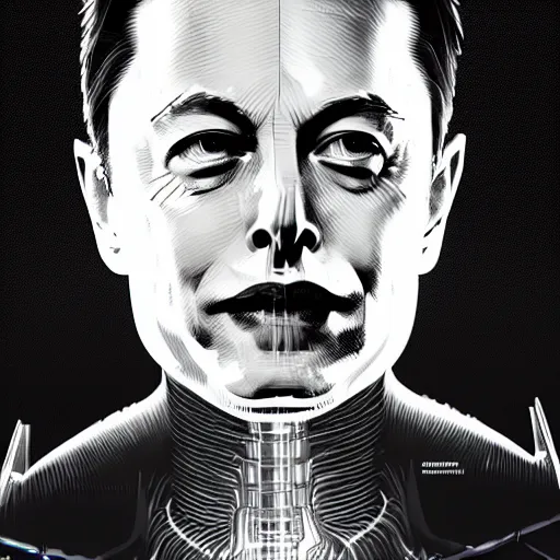 Prompt: a portrait of a evil elon musk in glass armor releasing spell, full height, moving forward, concept art, trending on artstation, highly detailed, intricate, sharp focus, digital art, 8 k