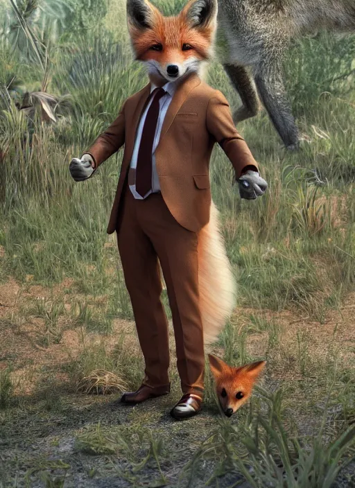 Prompt: polished vulpes vulpes fulva wearing suit : : furaffinity weta disney pixar movie still photo : : hi - fructose, sci fi, fantasy, decadent highly - detailed digital painting, golden ratio, octane render, artstation, smooth, sharp focus, artgerm, mucha, loish, wlop : :