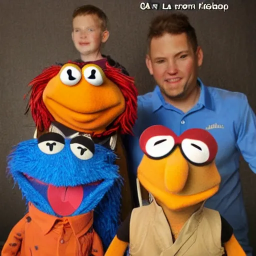 Prompt: laokoon and his sons muppets