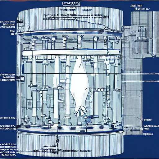 Prompt: Nuclear reactor blueprints