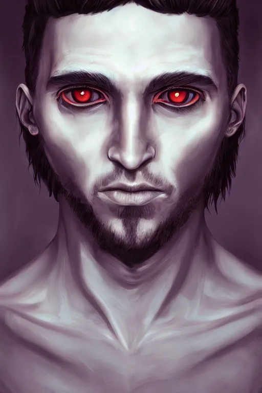 Image similar to portrait of man with seven eyes | digital painting | highly detailed | artgerm