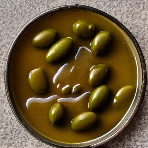 Prompt: marinated olive with a human face. highly detailed. hyper real photo. 4 k.