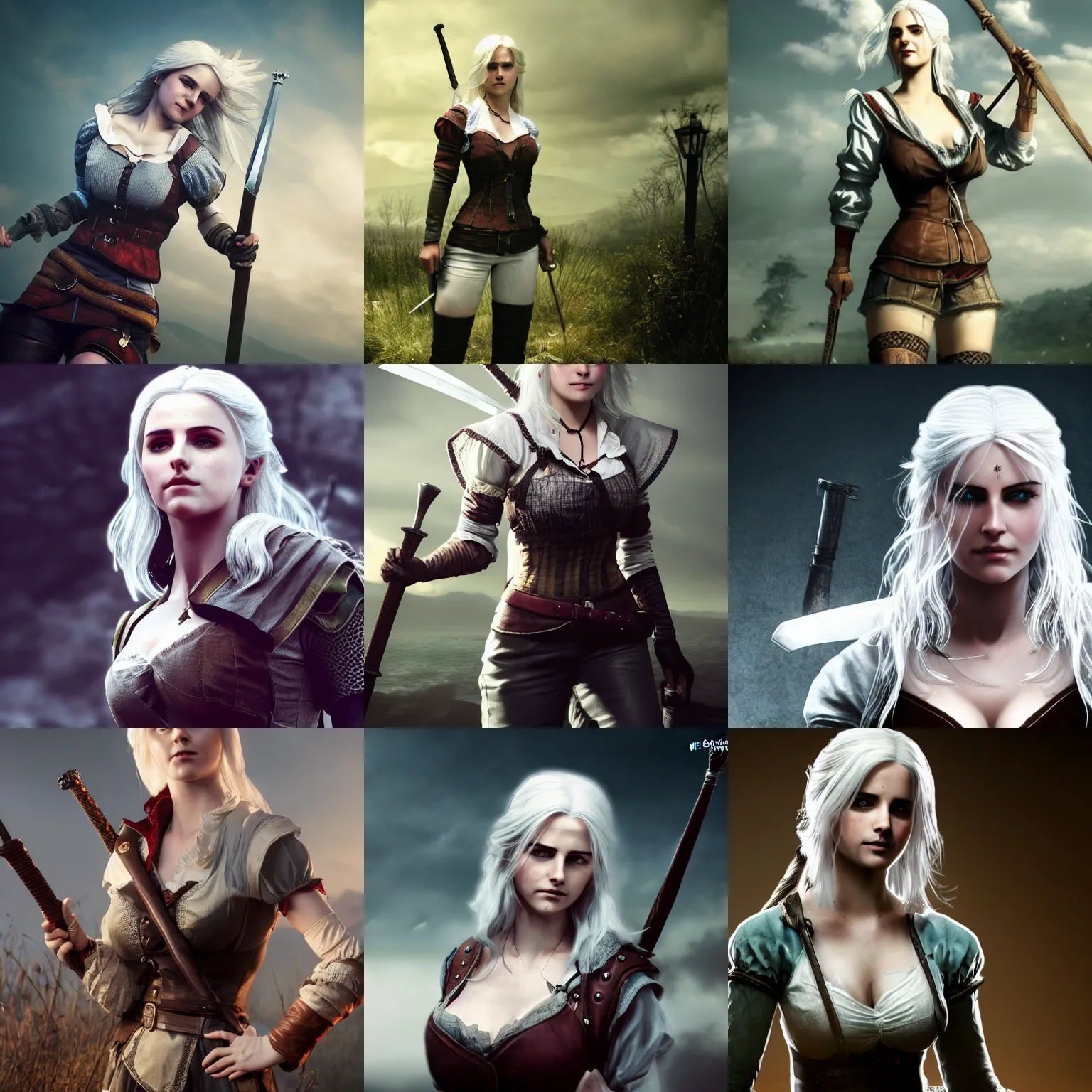 Prompt: full body beatiful Ciri from the witcher, attractive pose, cinematic, wallpaper