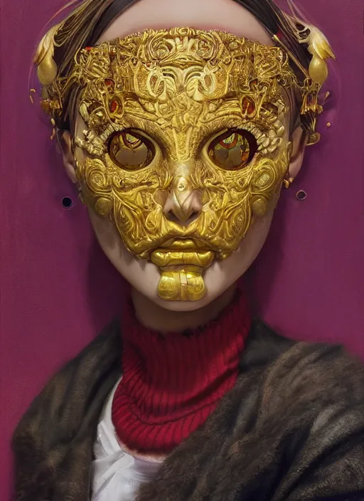 Image similar to gold portrait :: by Martine Johanna and Simon Stålenhag and Chie Yoshii and wlop and Guillermo del toro :: ornate, dynamic, particulate, rich colors, elegant, centered, artstation, smooth, sharp focus, octane render, 3d