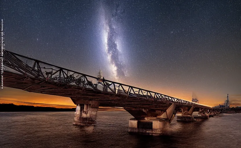 Image similar to bridge to the star, by paul chadeisson