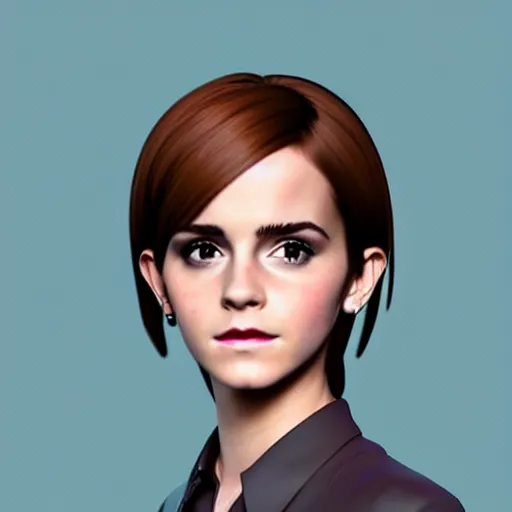 Image similar to 3 d photo of emma watson cosplaying as an anime catgirl, bokeh, shader, anime art style, highly detailed, cel - shaded, colorful, animated, trending